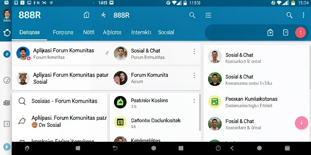 Tampilan antarmuka 888R dengan forum komunitas yang aktif.