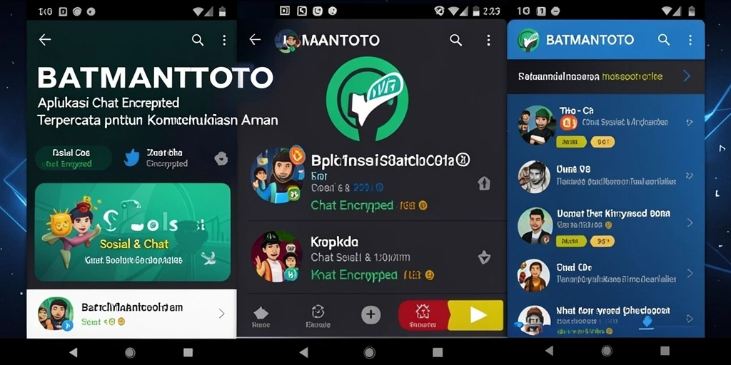 Tampilan antarmuka utama aplikasi BATMANTOTO untuk chat terenkripsi.