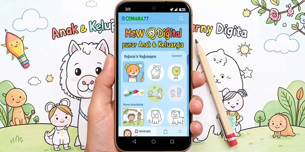 Antarmuka aplikasinya yang cerah dan menarik untuk anak-anak.