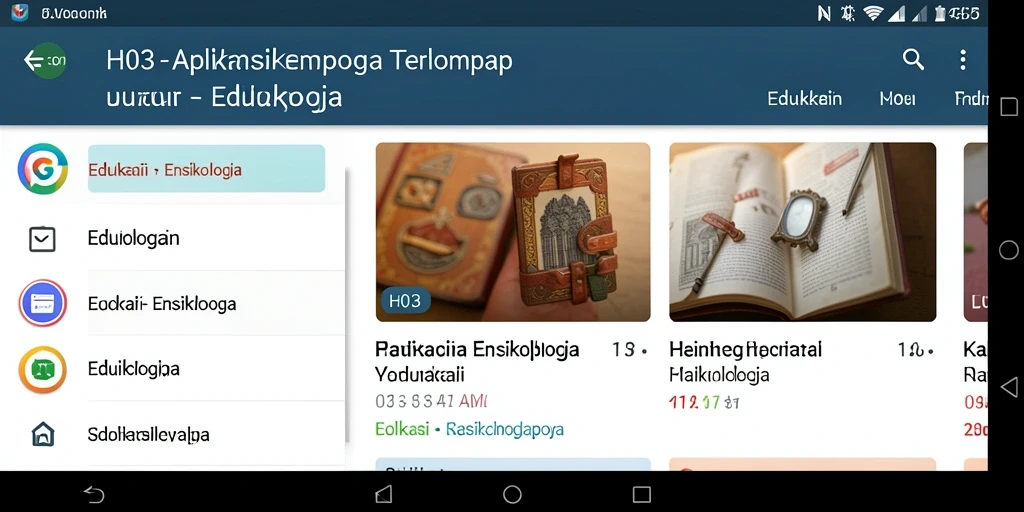 Screenshot antarmuka H03 dengan tampilan kategori Ensiklopedia.