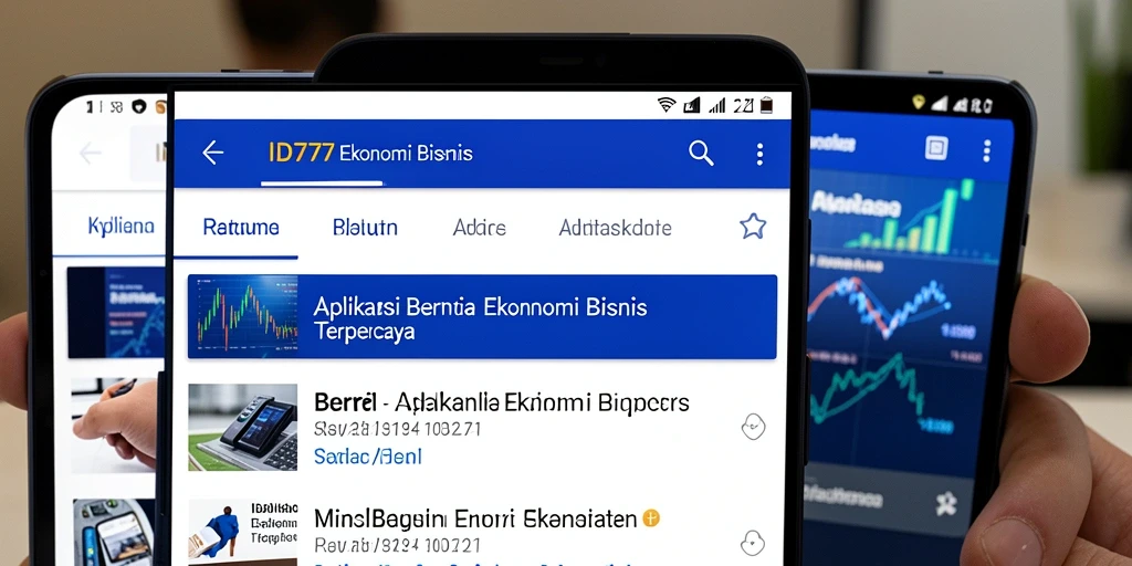 Antarmuka ID777 menampilkan berita ekonomi dan bisnis terbaru.