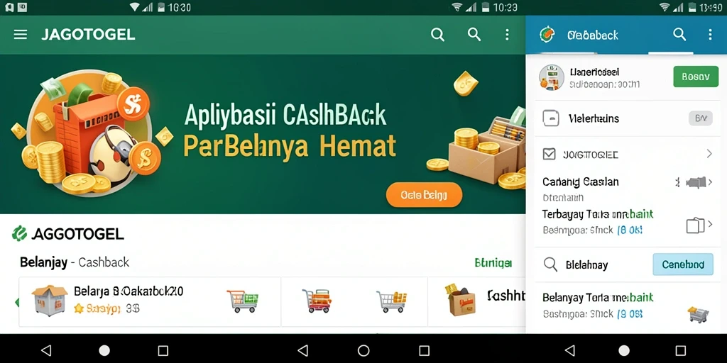 Antarmuka aplikasi JAGOTOGEL yang memudahkan mendapatkan cashback.