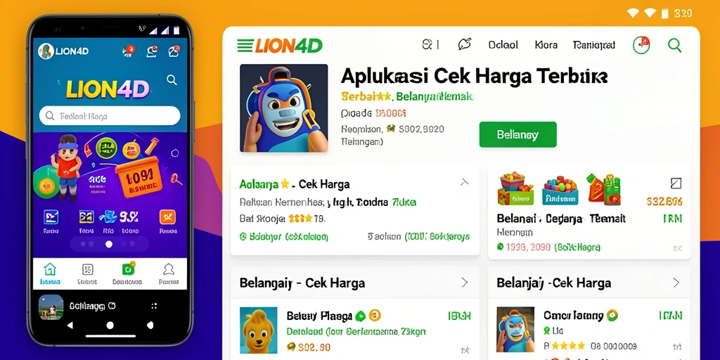 Antarmuka pengguna LION4D menampilkan fitur Cek Harga dengan jelas dan mudah dipahami.