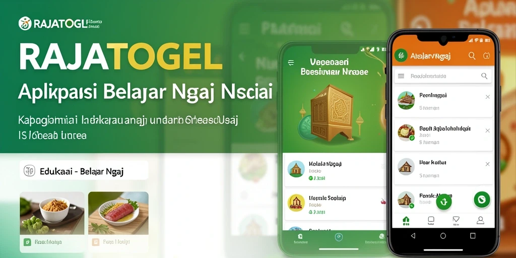 Tampilan antarmuka aplikasi Belajar Ngaji RAJATOGEL yang menarik.