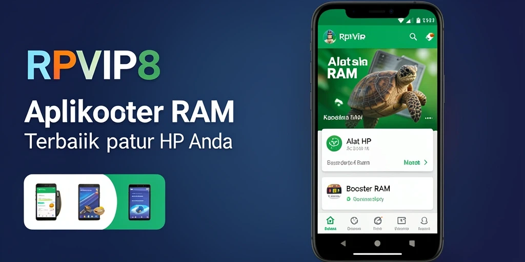 Antarmuka RPVIP8 menunjukkan fungsi optimasi RAM yang efisien.