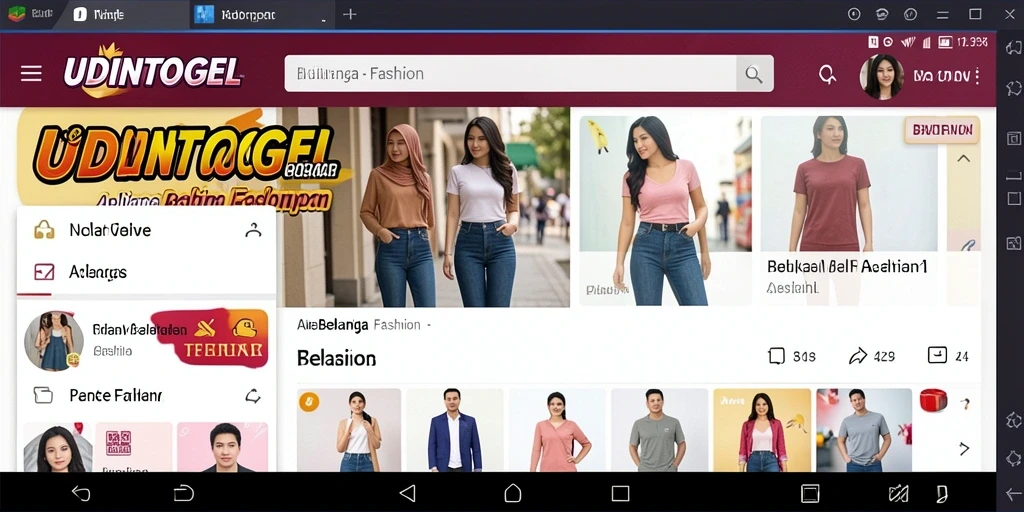 Tampilan antarmuka aplikasi UDINTOGEL yang menarik dan fungsional.