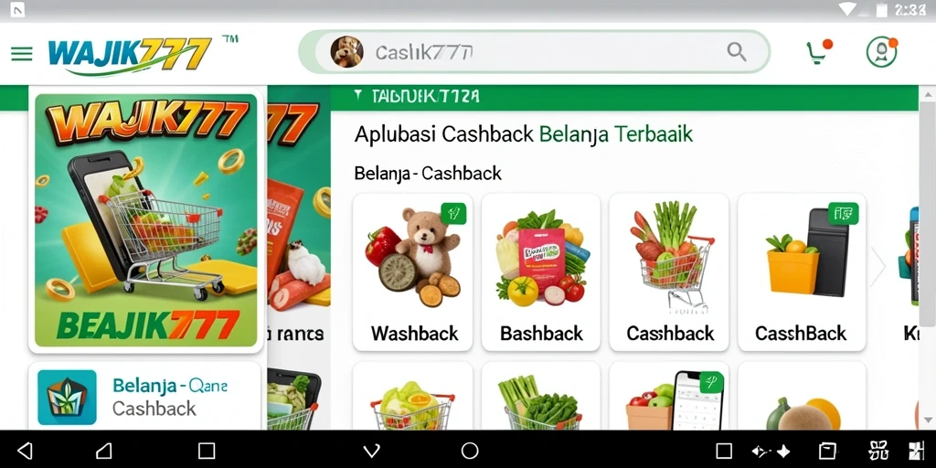 Tampilan antarmuka WAJIK777 yang menarik dan fungsi cashback yang mudah digunakan.