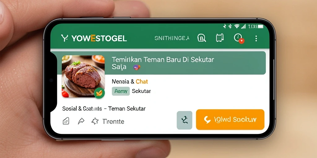 Tampilan antarmuka aplikasi YOWESTOGEL untuk mencari teman baru.