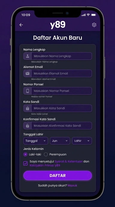 Cara Mudah Registrasi Akun y89 untuk Pengguna Android